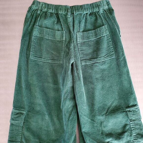 Empyre Darian Green Wide Leg Relaxed Loose Fit Cargo Corduroy Pants Small - Picture 6 of 14